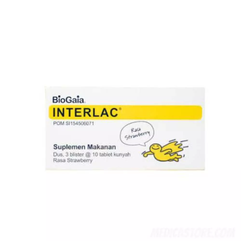 Interlac Tablet Kunyah Strawberry 30's