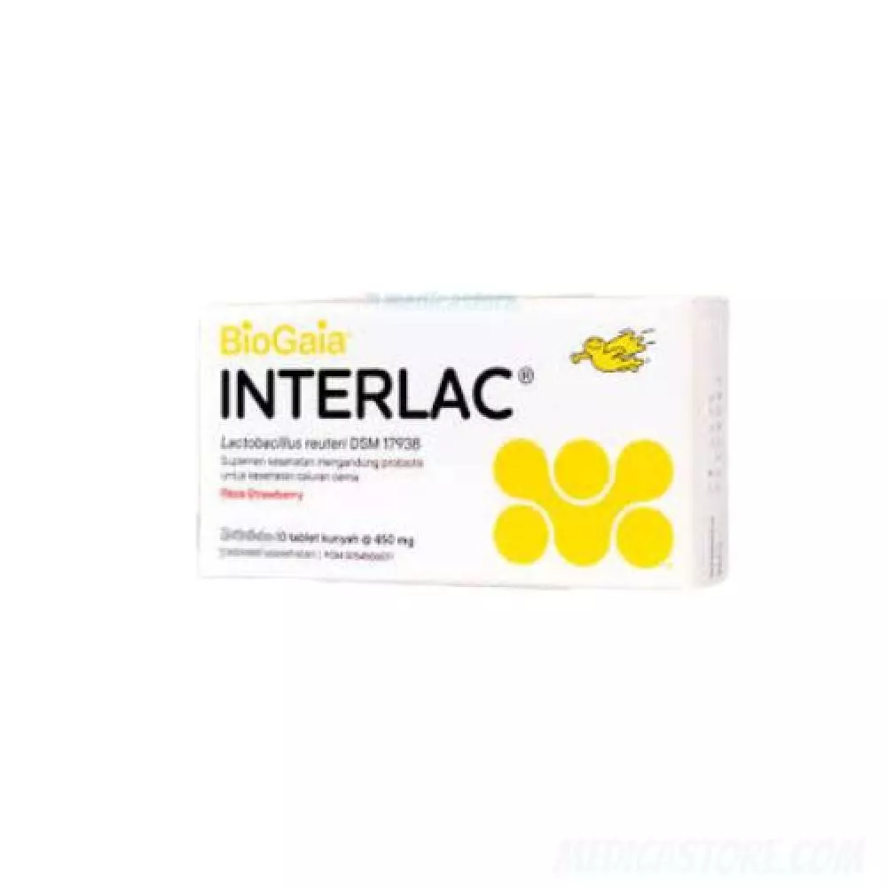 Interlac Tablet Kunyah Strawberry 30's