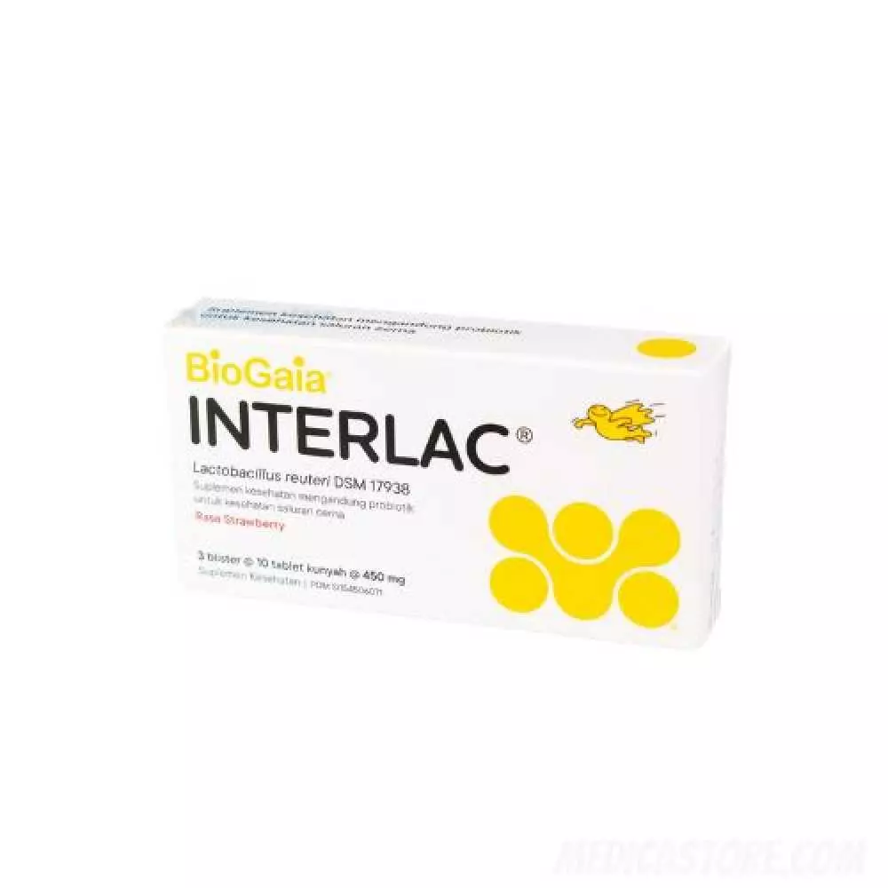 Interlac Tablet Kunyah Strawberry 30's