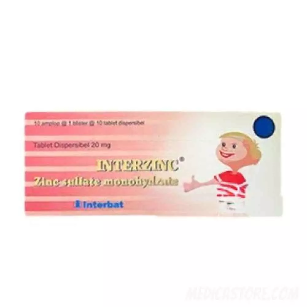 Interzinc 20 mg Tablet Dispersible 100'S