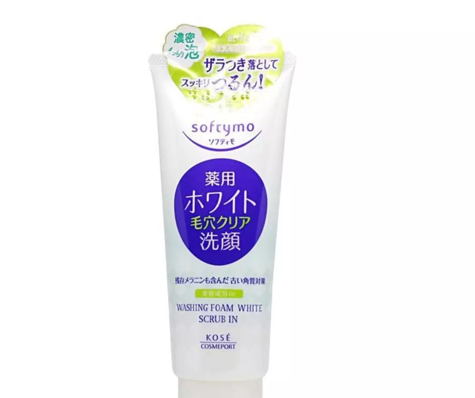 KOSE SOFTYMO WASHING FOAM WHITE SCRUB IN 150 GR