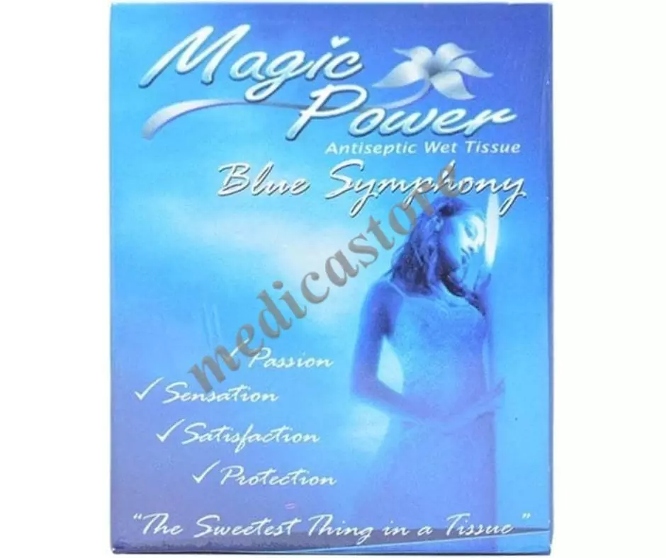 MAGIC POWER BLUE SIMPHONY ANTISEPTIC WET TISSUE 3's