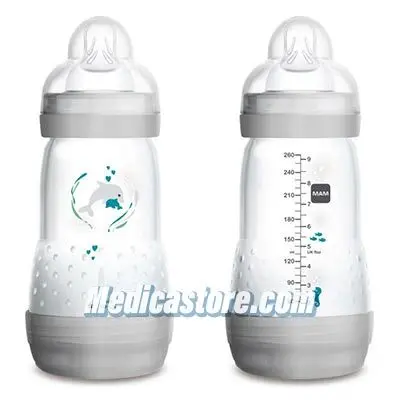 MAM BOTOL ANTI COLIC GREY 260 ML 