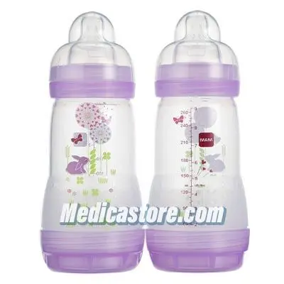 MAM BOTOL ANTI COLIC PURPLE 260 ML 