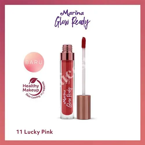 MARINA GLOW READY VELVET MATTE LIP CREAM LUCKY PINK (11)