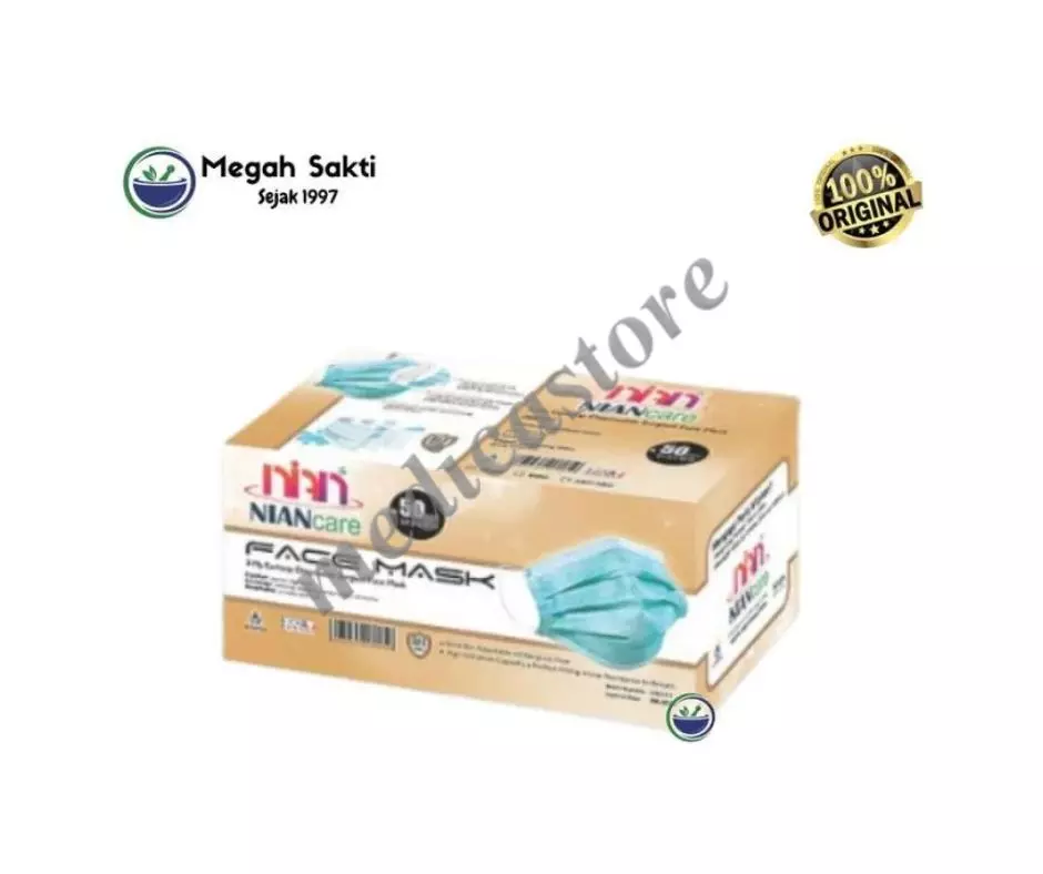 Masker Nian Earloop 3ply 50'S Army