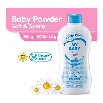 MY Baby Powder Soft & Gentle 250 GR Extra Free 25%