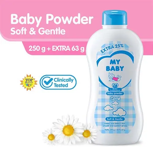 MY BABY POWDER SOFT & GENTLE 250 GR EXTRA FREE 25%