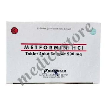 Metformin Hydrocloride Tablet Salut Selaput 500 MG