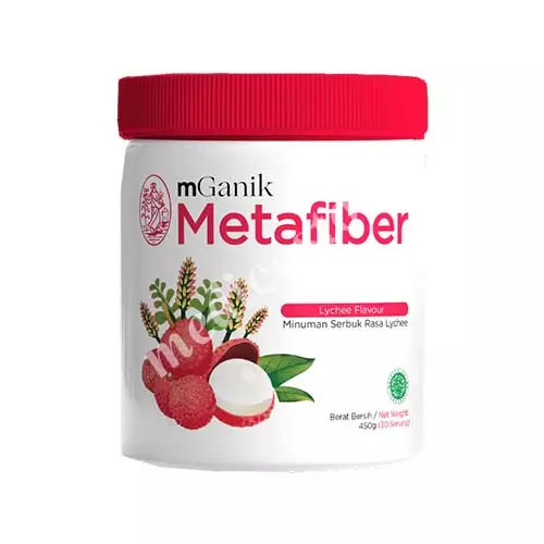 MGANIK METAFIBER SERBUK RASA LYCHEE 450 GR