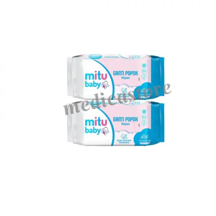 MITU BABY WIPES GANTI POPOK BLUE LILY ISI 50