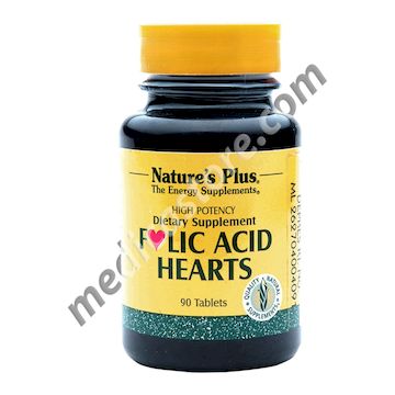 Nature's Plus Folic Acid Hearts 90's