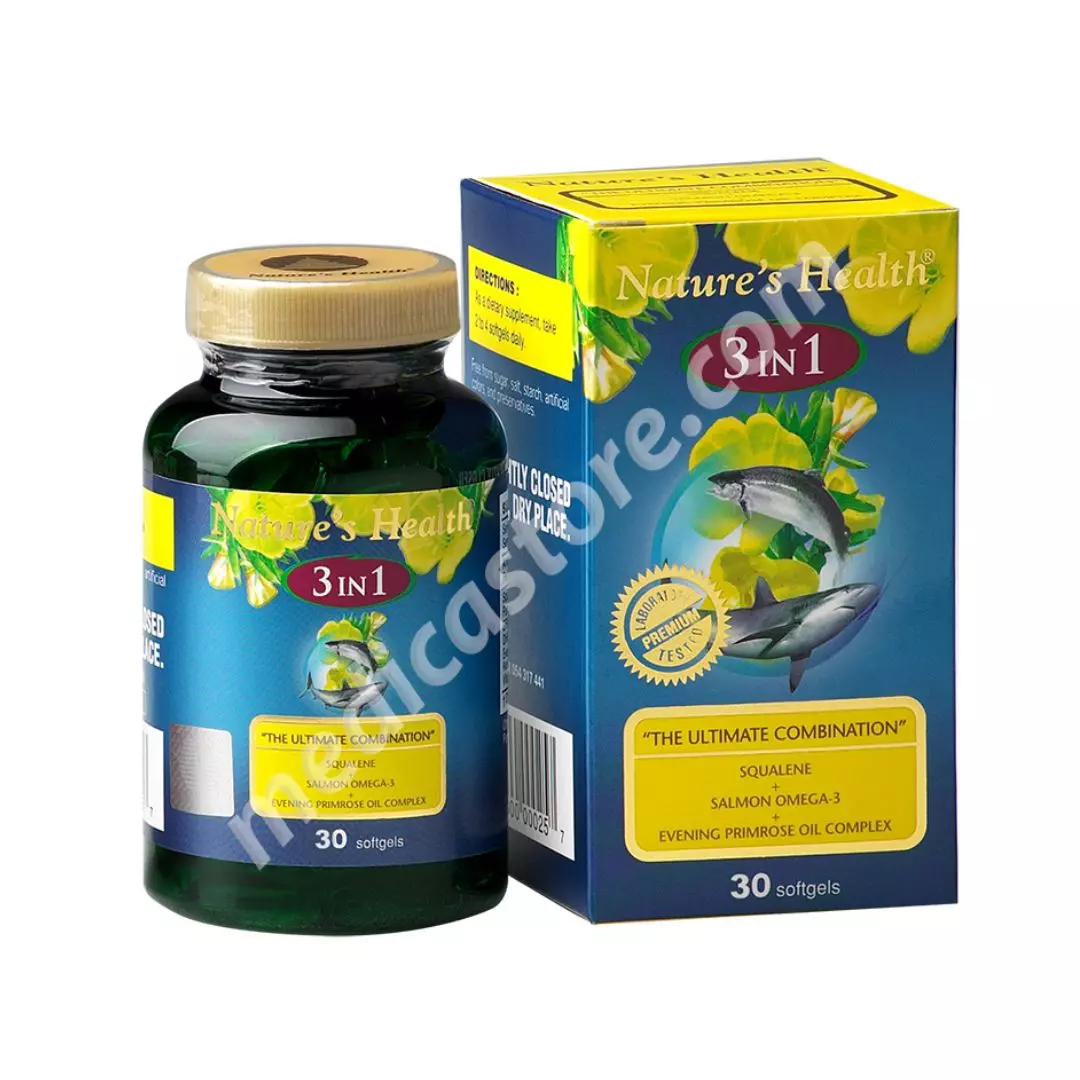 NATURE'S HEALTH 3 IN 1 ( SQUALENE + SALMON OMEGA 3 + E.P.O ) 30'S