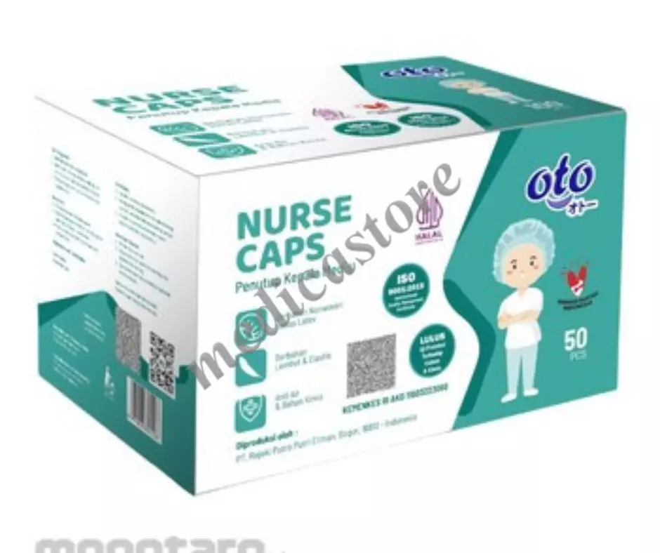 NURSE CAP WHITE 50'S
