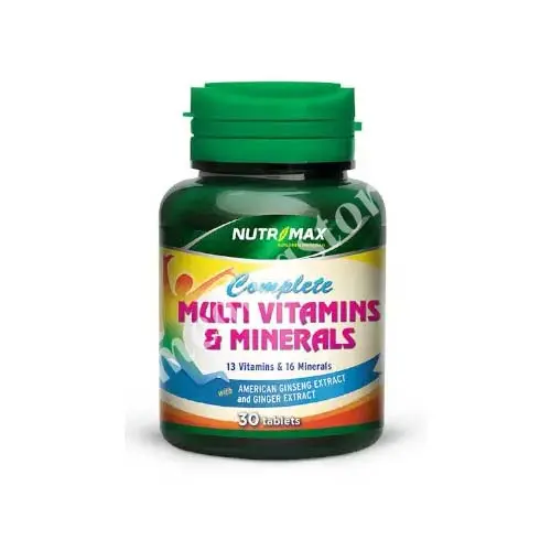 NUTRIMAX COMPLETE MULTIVITAMIN & MINERAL 30'S