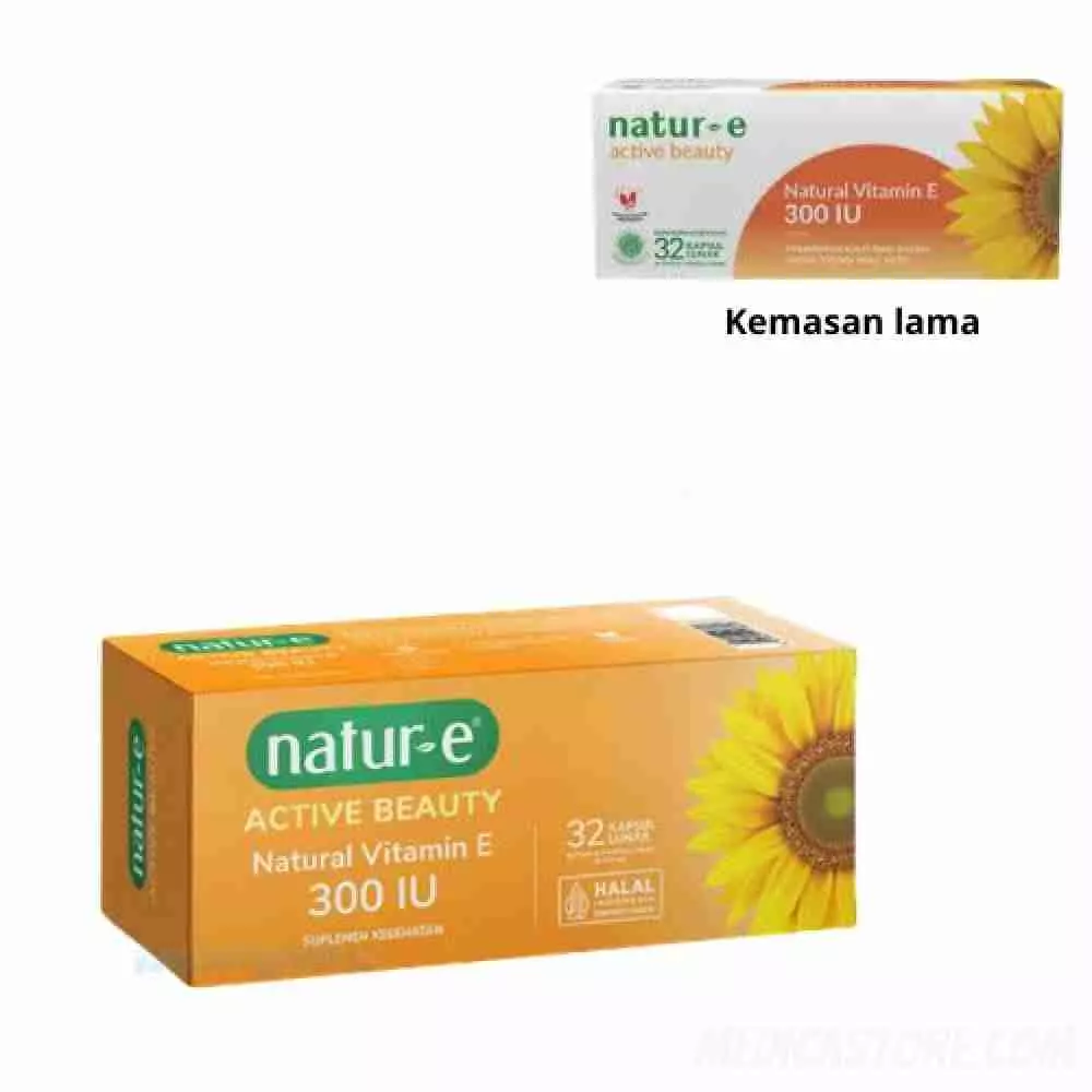 Natur-E Active Beauty Natural Vitamin E 300 IU 32 Kapsul