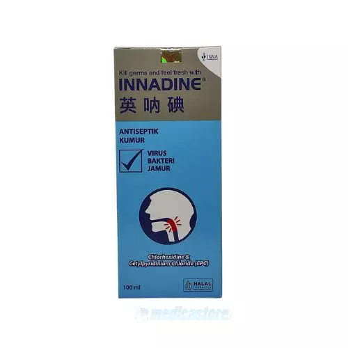 INNADINE GARGLE & ANTISEPTIC MOUTHWASH 100ML