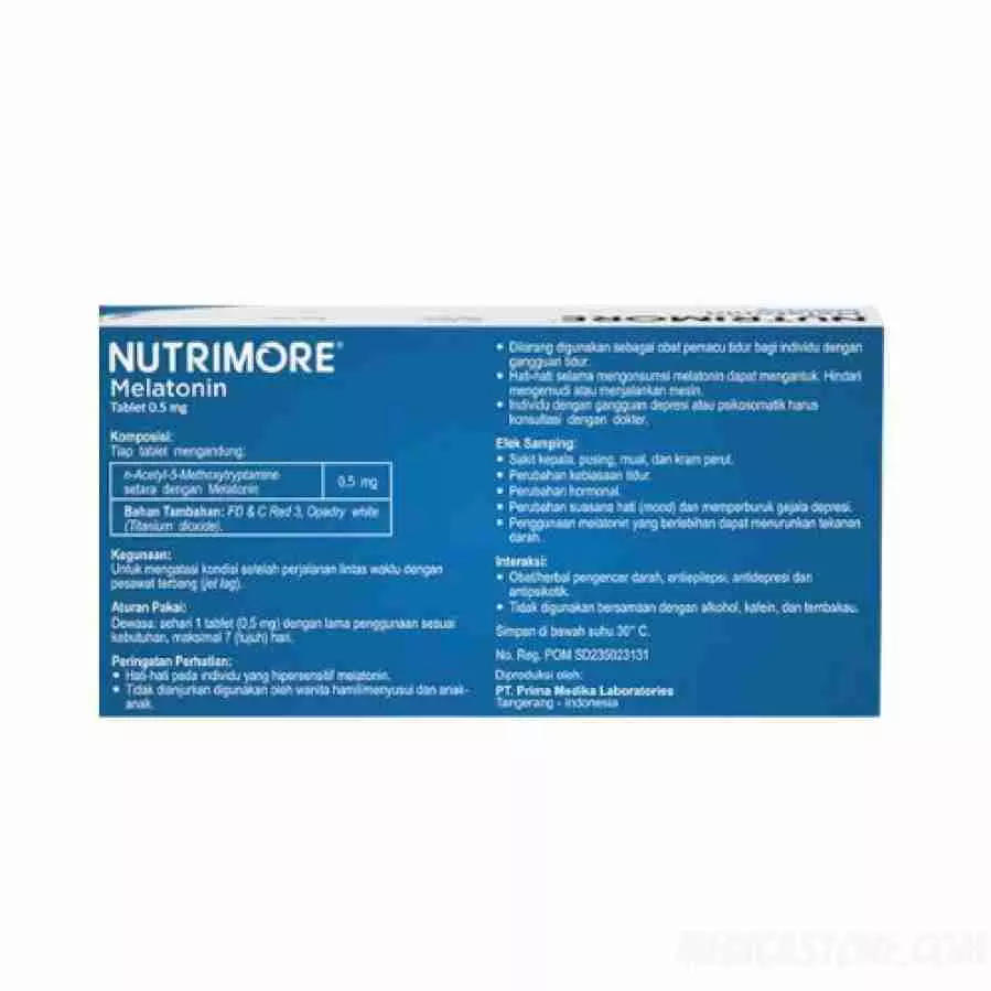 Nutrimore Melatonin 0.5 MG Tablet 4'S