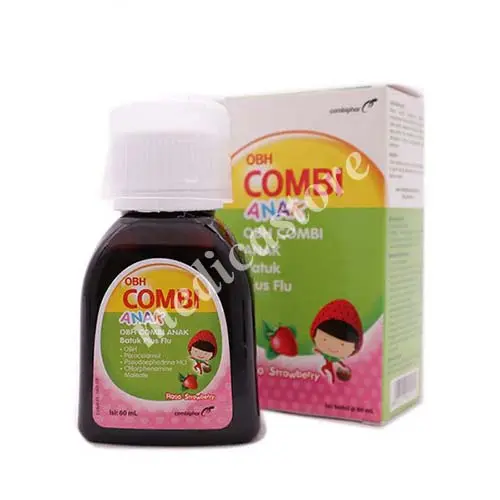 Obh Combi Anak Batuk Plus Flu Sirup Strawberry 60 ml