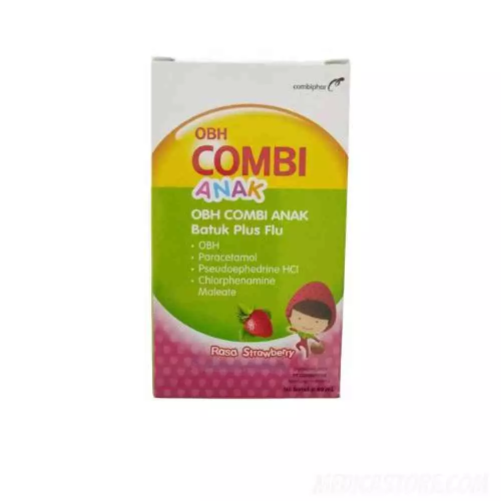 OBH Combi Anak Batuk Plus Flu Sirup Strawberry 60 ml
