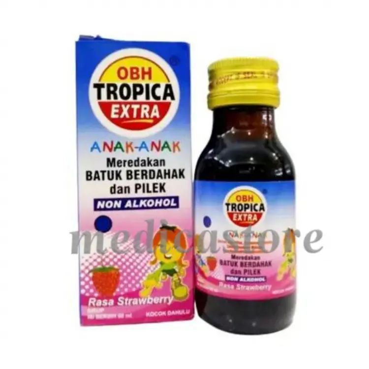 OBH TROPICA EXTRA ANAK-ANAK SYRUP STRAWBERRY 60 ML