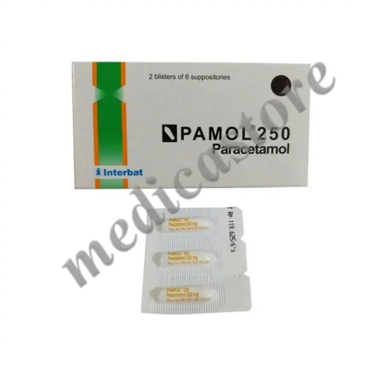 PAMOL SUPPOSITORIA 250 MG 