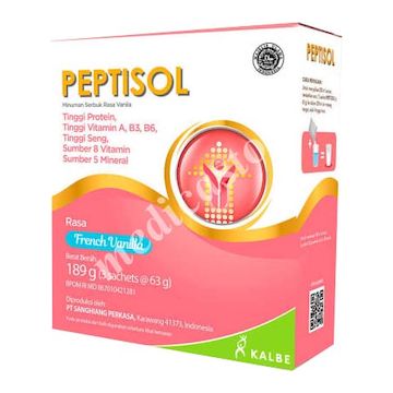 Peptisol Vanilla 189 G (sachet 3 X 63 G)