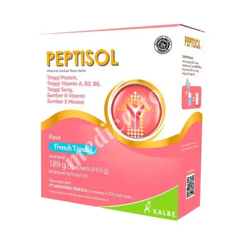 PEPTISOL VANILLA 189 G (SACHET 3 X 63 G)