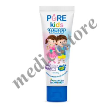 PUREKIDS TOOTHPASTE ADVANCE BUBBLE GUM 50 GR 