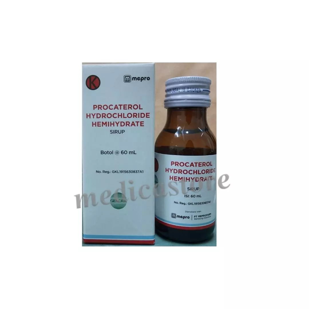 PROCATEROL HCL HEMIHYDRATE SYRUP 60 ML