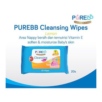 Purebb Cleansing Wipes Lemon Isi 20