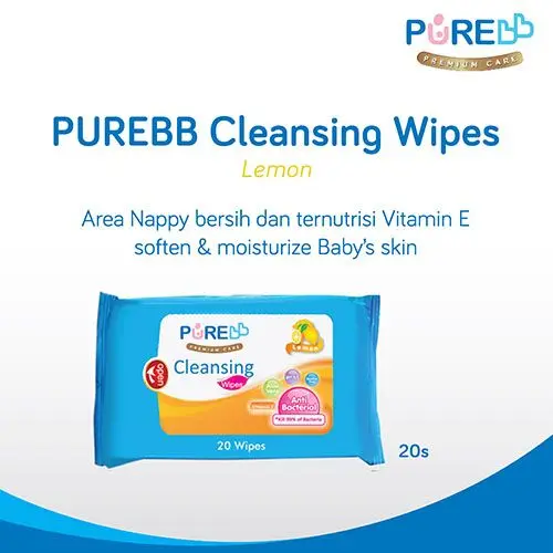 PUREBB CLEANSING WIPES LEMON ISI 20