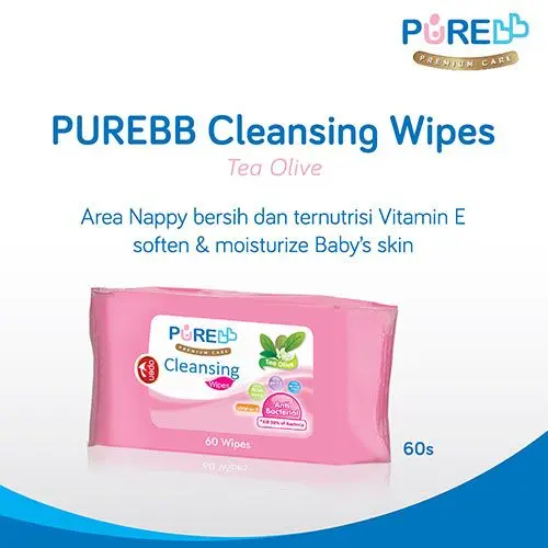 PUREBB CLEANSING WIPES TEA OLIVE ISi 60