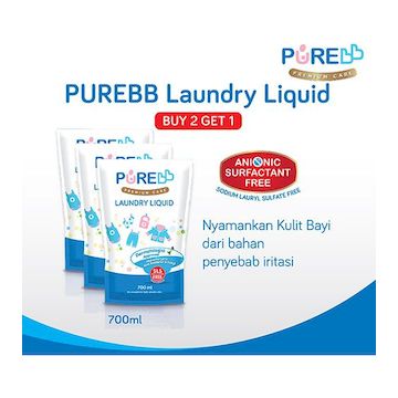 Purebb Laundry Liquid Refill 700 ML Combo (beli 2 Gratis 1)