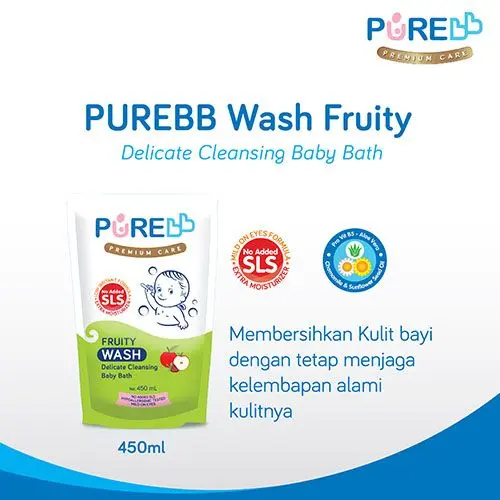 PUREBB WASH FRUITY REFILL 450 ML 