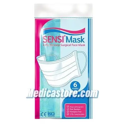 SENSI MASK EARLOOP 3PLY BIRU ISI 6