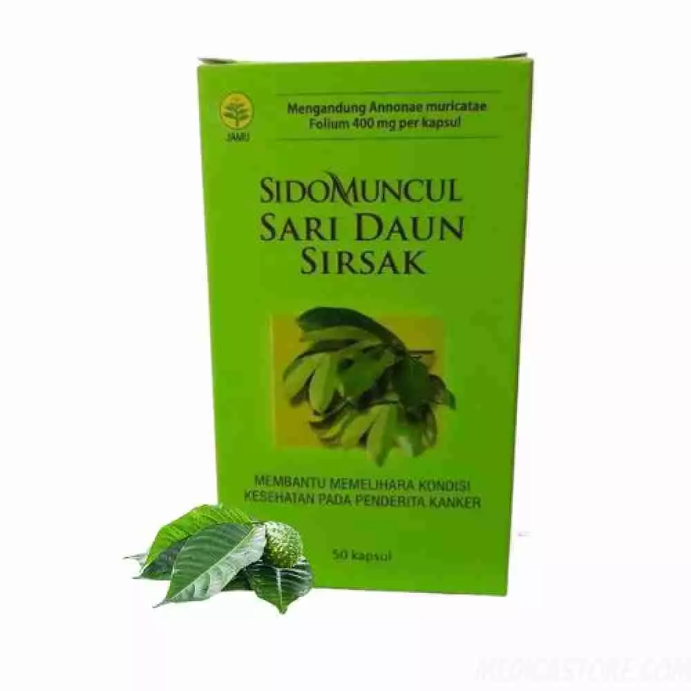 SIDOMUNCUL SARI DAUN SIRSAK 50 KAPSUL 