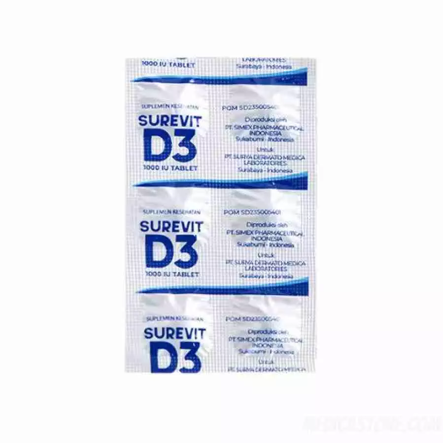 SUREVIT D3 1000 IU TABLET  30 S