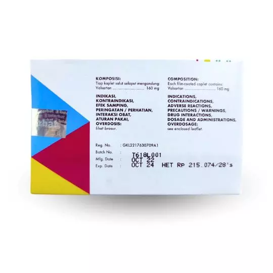 Valsartan 160 mg Kaplet Salut Selaput