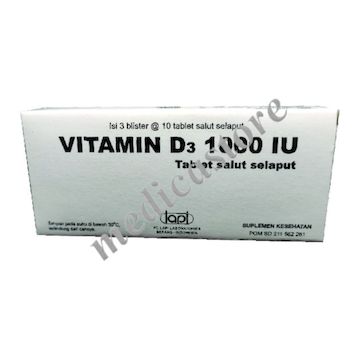 Vitamin D3 Tablet 1000 IU 30's (lapi) 