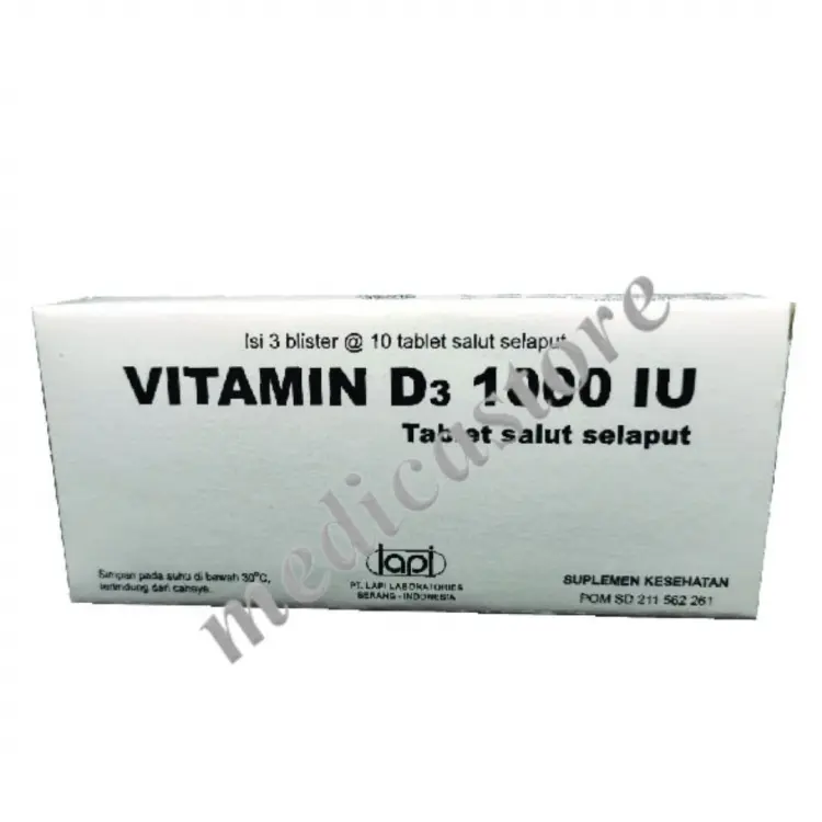 VITAMIN D3 TABLET 1000 IU 30'S (LAPI) 