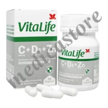 Vitalife C + D3 + ZN Kapsul 30's