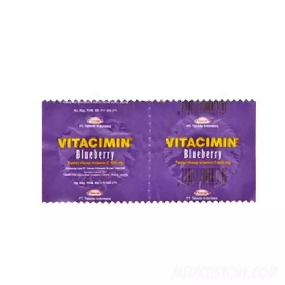 Vitacimin Tablet Rasa Blueberry 100'S