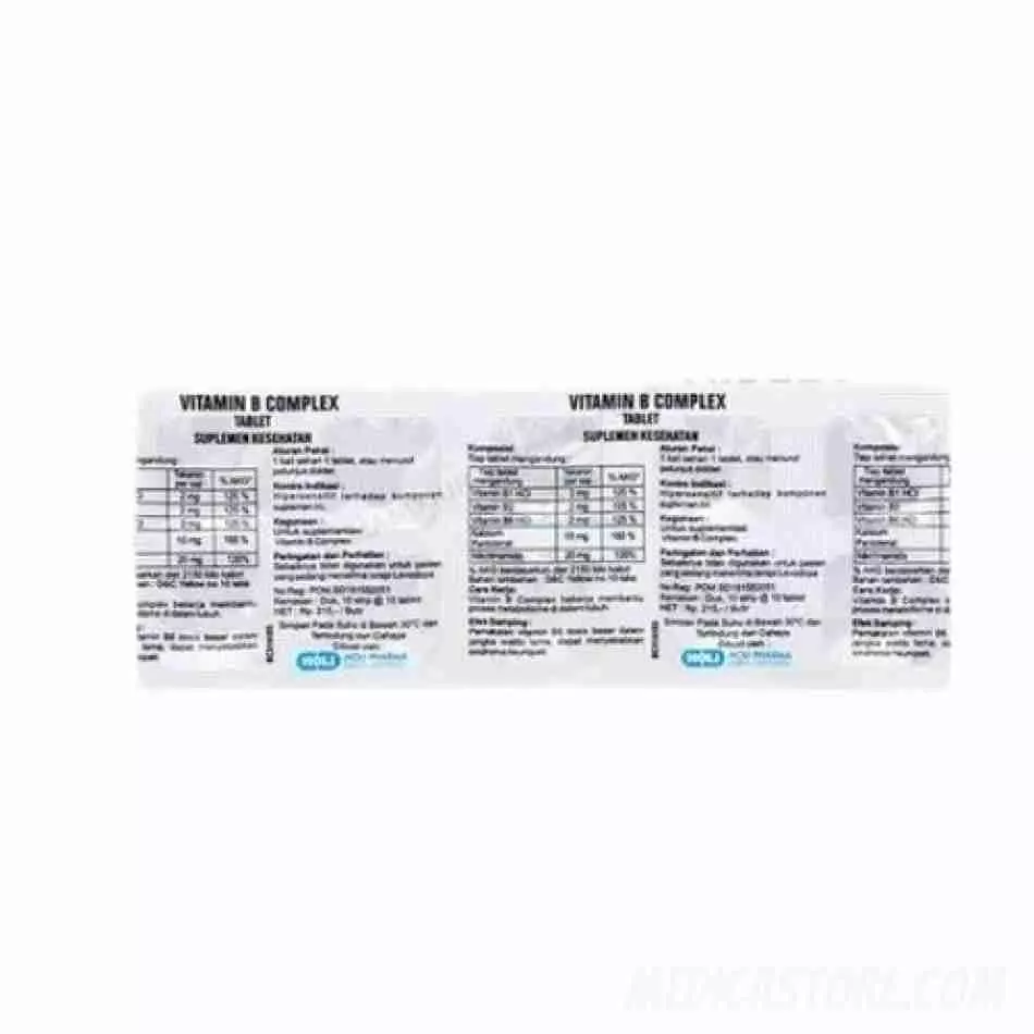 Vitamin B Complex Tablet 100's (Holi) 100'S