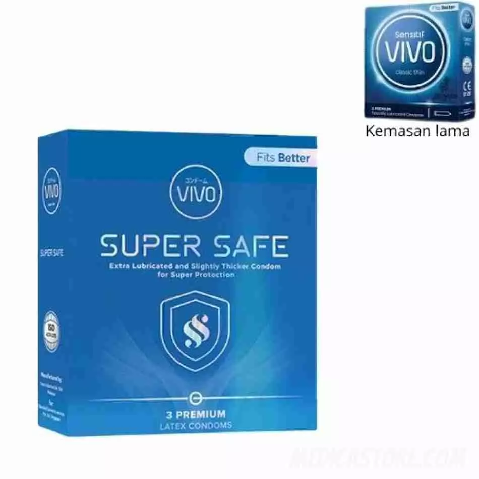 Vivo Classic Thin (Super Safe) Premium Latex Condom 3 S