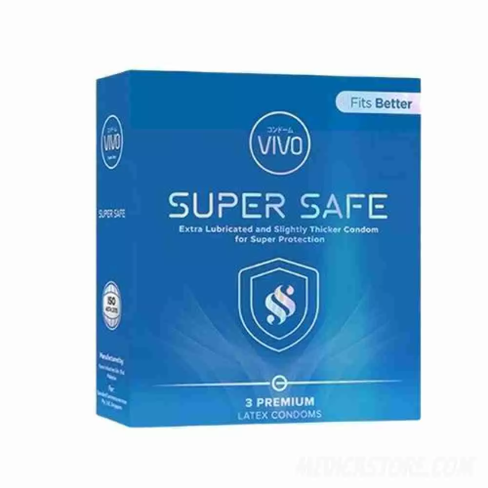 Vivo Classic Thin (Super Safe) Premium Latex Condom 3 S