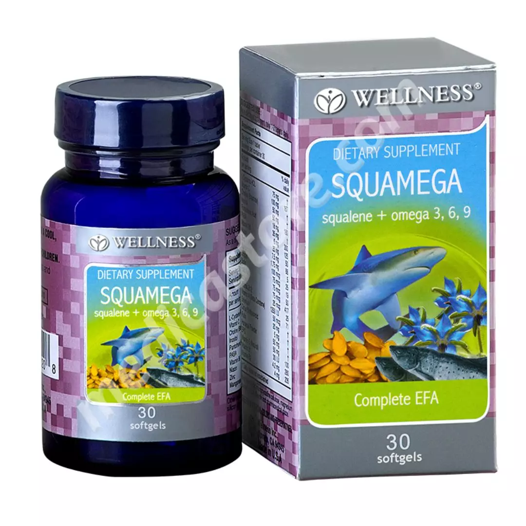 WELLNESS SQUAMEGA (SQUALENE + OMEGA 3, 6, 9) KAPSUL LUNAK 30'S