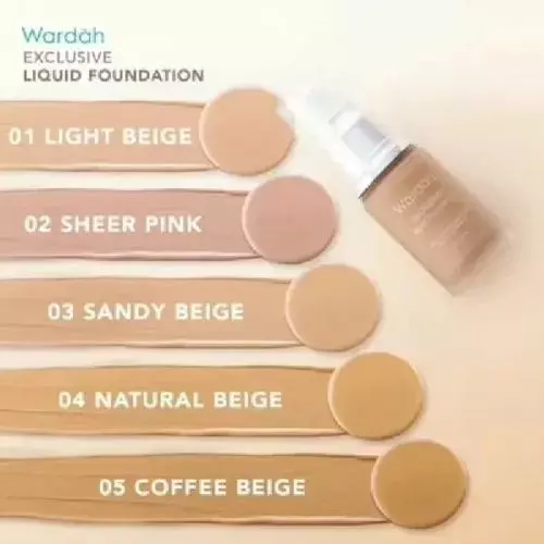 Wardah Exclusive Liquid Foundation 01 SPF 30 Light Beige 20ml