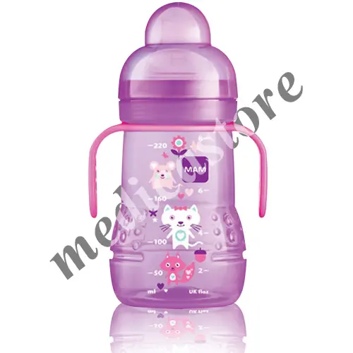 MAM TRAINER PLUS PURPLE 200 ML (TEAT+SPOUT SPILL FREE)