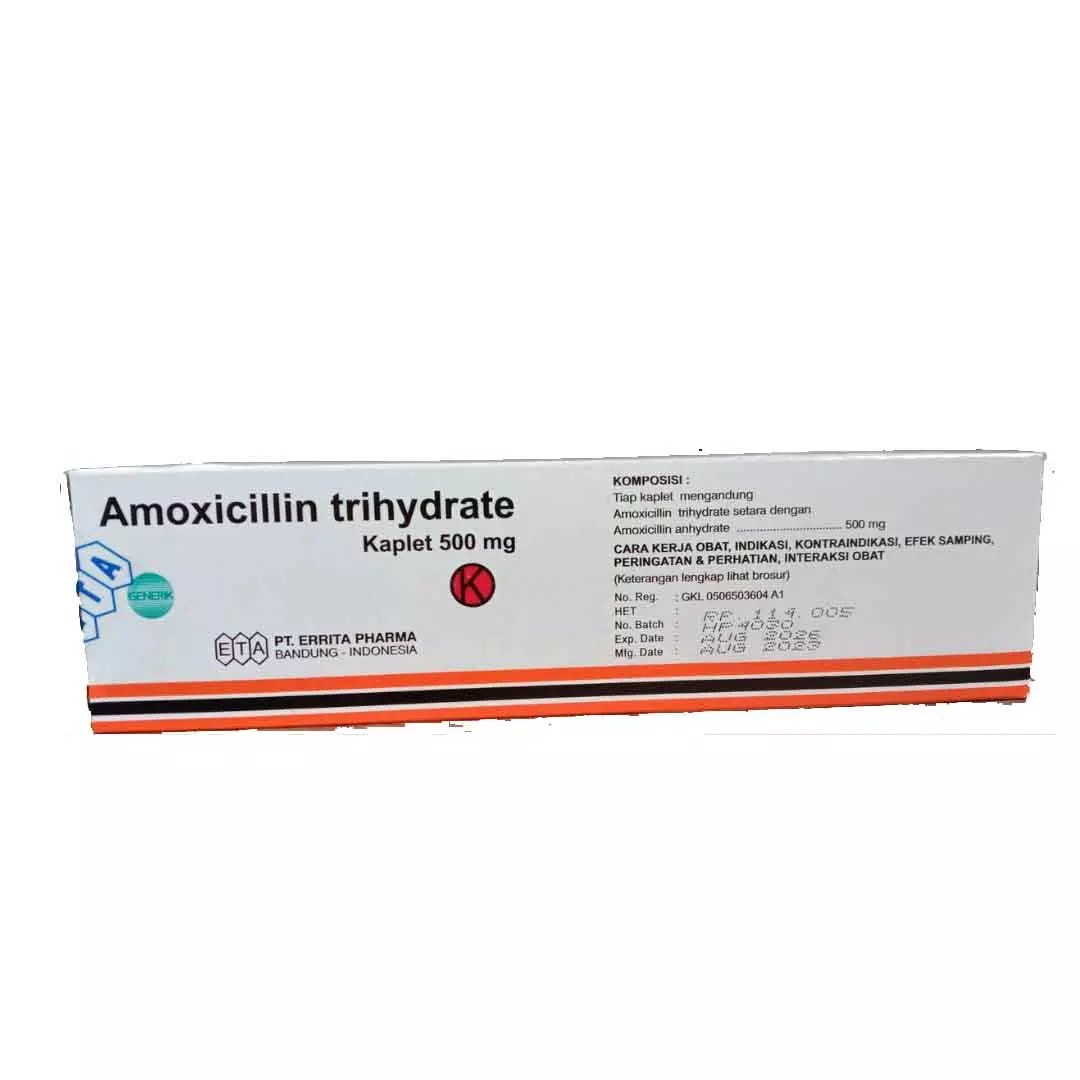 AMOXICILLIN 500 MG KAPLET 100 S(ERRITA PHARMA)